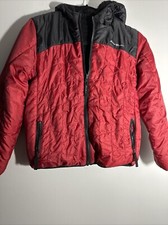 Eddie Bauer Reversible Hooded Winter Puffer Jacket Red Black Kids Medium 10/12