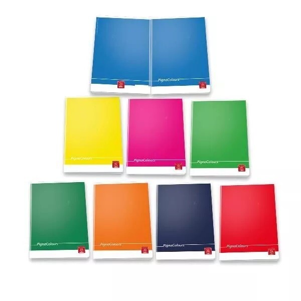 10 quadernoni A4 RIGATURA A PIGNA COLOURS TINTA UNITA QUADERNI COLORI ASSORTITI