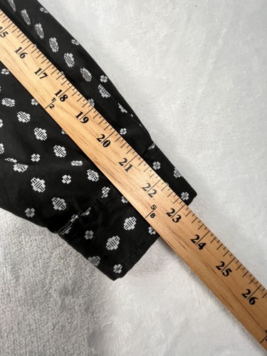 VTG Gitano Shirt Mens L Black White Button Front Southwest Inspired - Picture 13 of 16