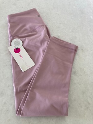 Yogalicious High Rise Capri Nude Tech Leggings XS Purple Luster  NWT