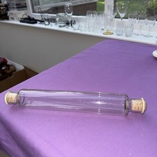 Glass Rolling Pin Clear 1920s - 30s Vintage 427g. 36cm Long.