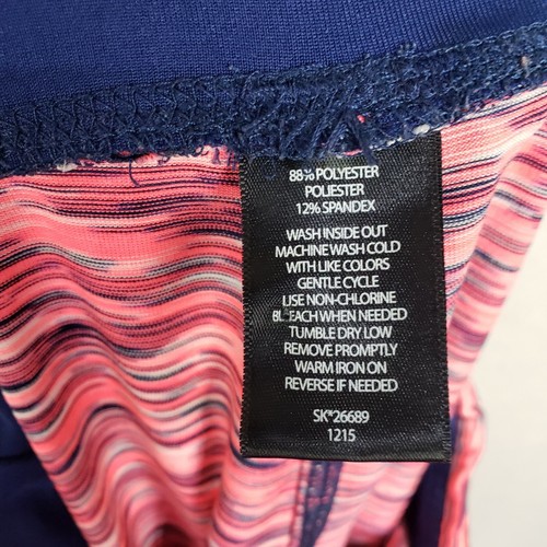 RBX Performance Mädchen rosa schwarz gestreifte kurze Leggings ~ Größe Large 14-16 - Bild 3 von 7