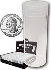Lot of 10 BCW Coin Tubes - Quarter  CS100 