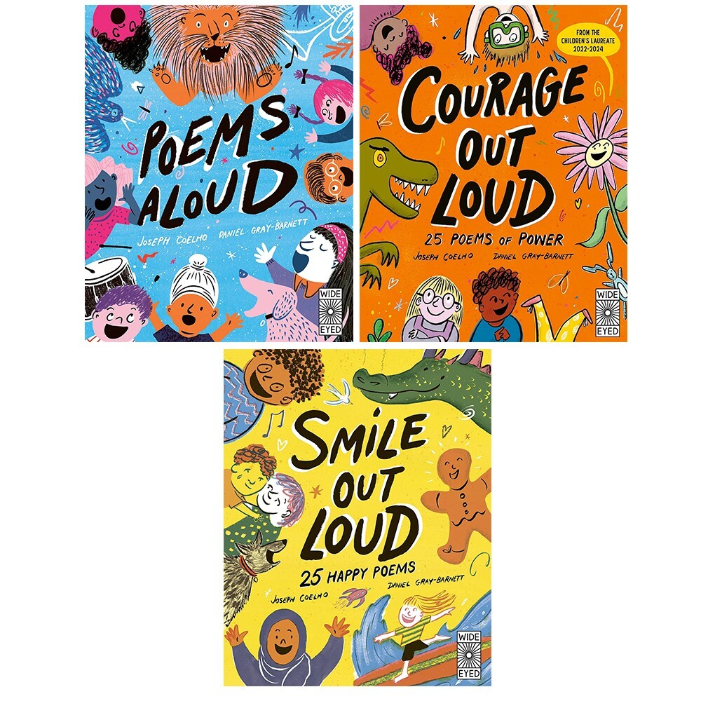 Joseph Coelho Collection 3 Books Set Poems Aloud,Courage Out Loud,Smile Out Loud