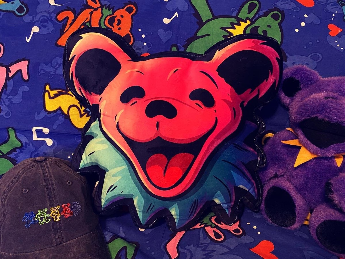 クッション・座布団 GD Lightning Bear Cushion grateful dead Plush Accent Throw Pillow Cushion Decor Grateful Dead