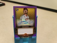 2022 Topps Triple Threads Reid Detmers RC Auto Patch /75 Baseball Card