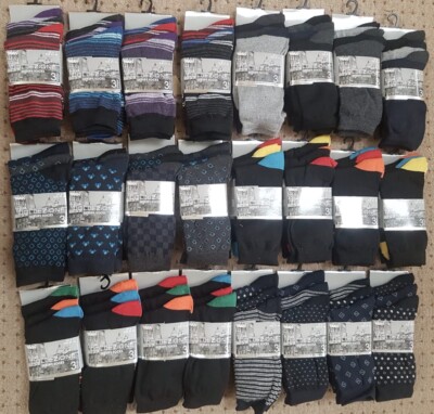 60 PAAR MODISCHE FREIZEITSOCKEN FÜR HERREN VERSCHIEDENE GRÖSSEN 6-11 GROSSHANDEL RESTPOSTEN.