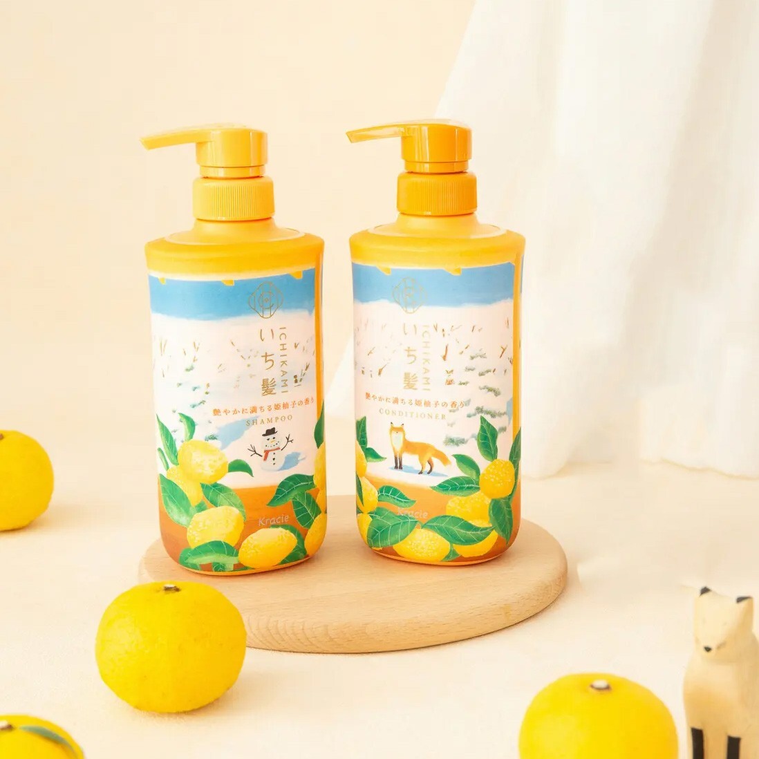 Kracie ICHIKAMI HimeYuzu Hair Care Shampoo & Conditioner Set