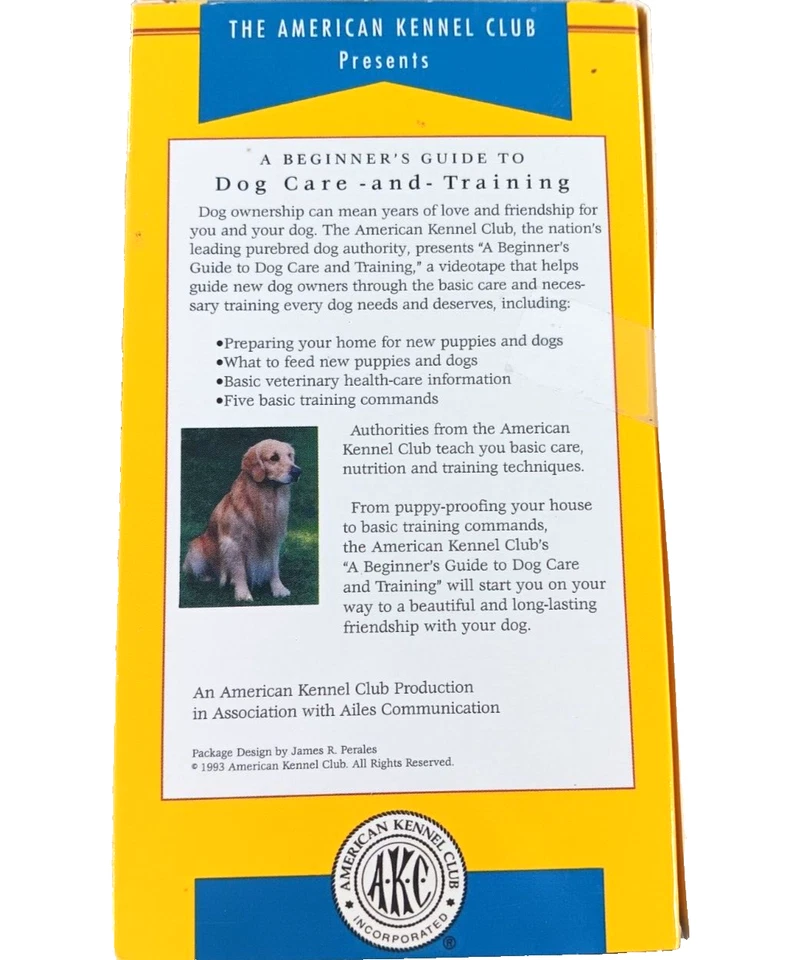 Dog Care Training VHS Movie Your Dog American Kennel Club - Image 2 of 3