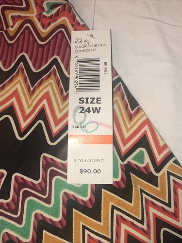 Womans 24w Tiana B Dress 2 Pc Set Stretchy Size 24 W Nwt - Picture 12 of 17