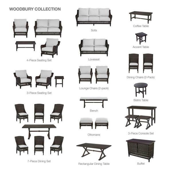 Outdoor Bench Steel Metal Black Garden Path Seat Hampton Bay