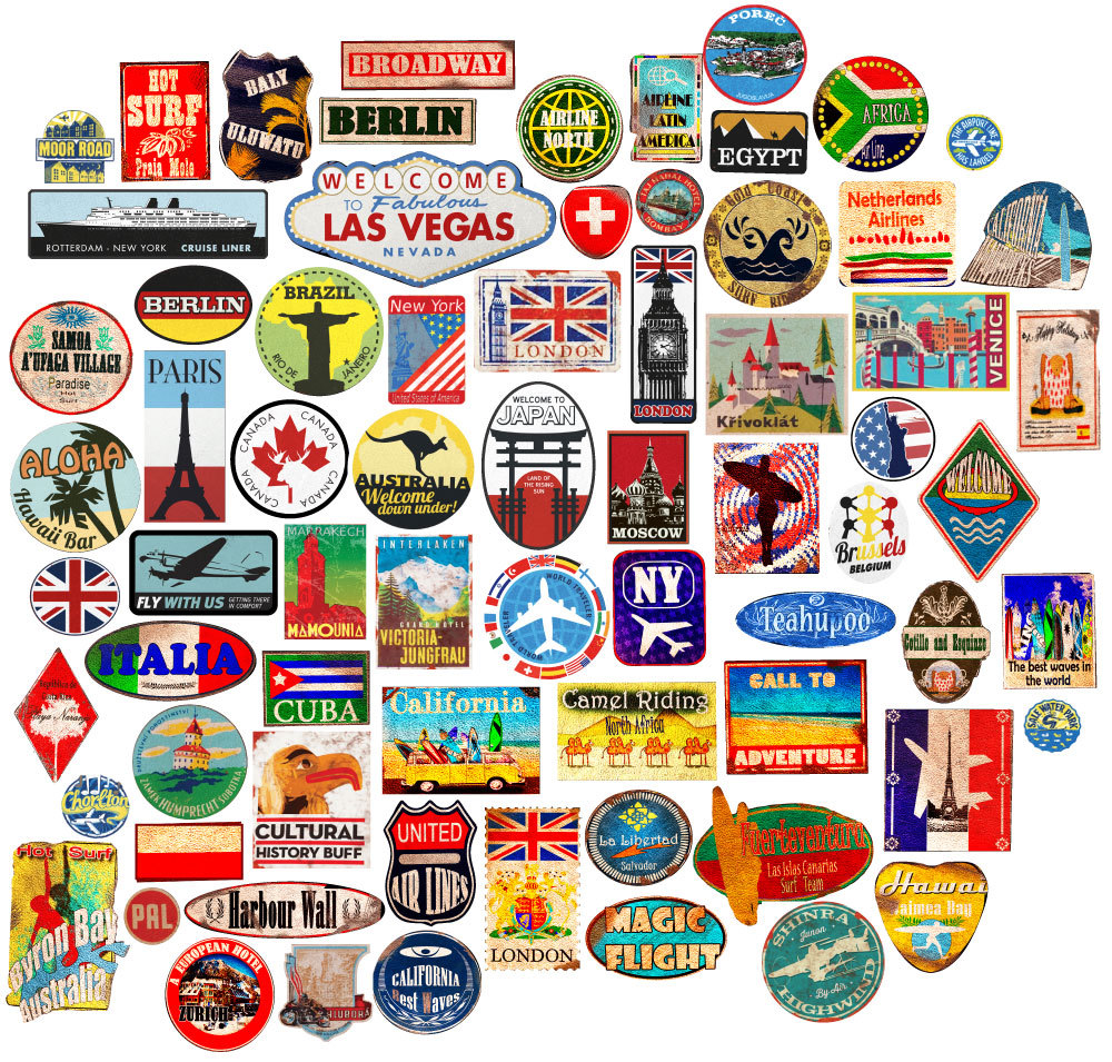 travel stickers for suitcases