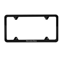 Genuine OEM License Plate Frame Black Powder Coat for Mercedes Q6880125