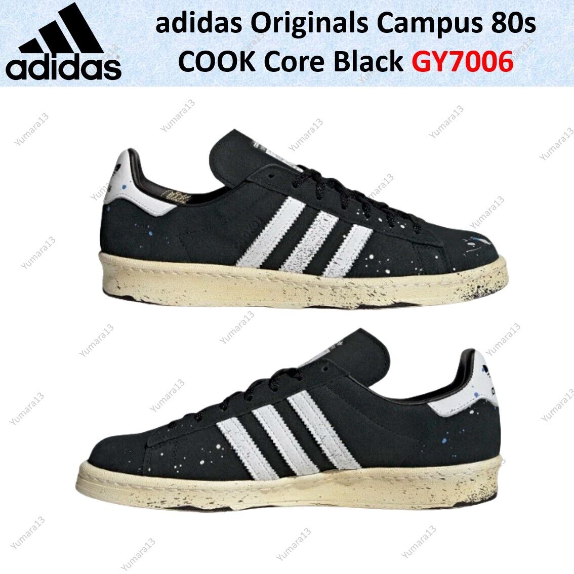adidas Originals Campus 80s COOK Core Black GY7006 Men's adidas Originals Campus 80s COOK Core Black GY7006 Men's