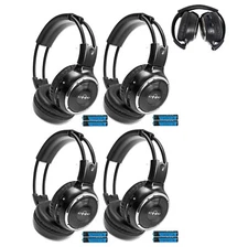 4 Fold In Wireless Headphones For Chrysler  Vehicles Rear DVD New Headsets 208B