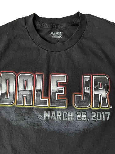 Dale Earnhardt Jr 600 Career Starts Nascar Graphic T-Shirt Men’s Large Black - Picture 3 of 4