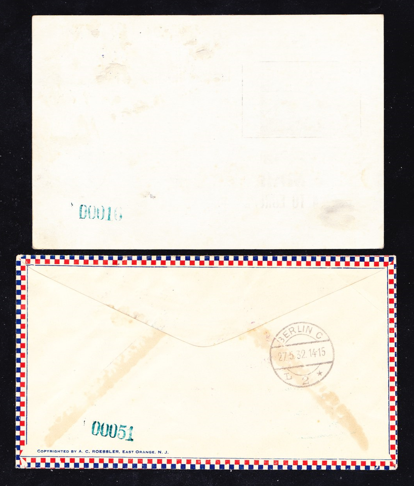 GERMANYDOX SUPER PLANE AIR MAIL AMERICA TO EUOROPE /NEW YORK TO