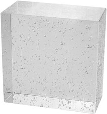 Fuchs Glasziegel 10x10x5cm Crystal Collection Poliert Klarglasblock Massiv