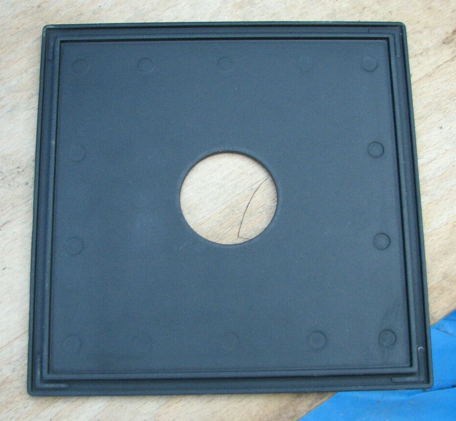 pattern metal Sinar F & P fit  lens board panel with compur copal 0 34.7m hole - Image 2 of 2