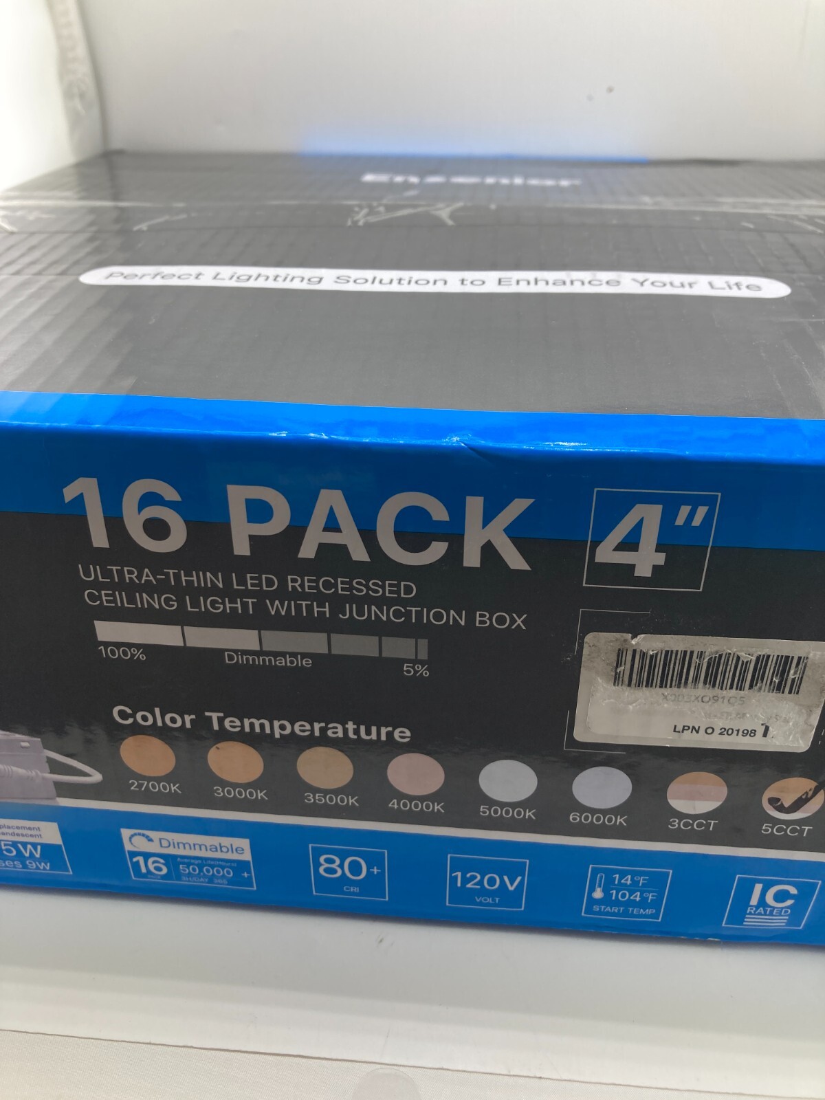 Ensenior 16 Pack UltraThin LED Recessed Lighting 4 Inch 5CCT with