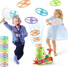 Outdoor Toys for Kids Ages 3-5, Flying Disc Launcher Toy