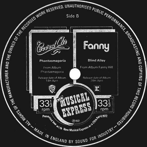 The Rolling Stones / Curved Air / Fanny - Untitled (Flexi-disc) (Very Good Plus - Picture 2 of 2