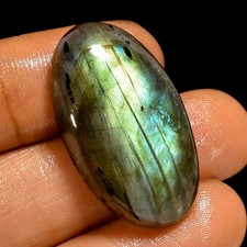 34.5 Ct 100 Natural Labradorite Oval Shape Cabochon Loose Gemstone 30X18X8 mm