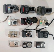 Lot Of 12 Nikon Digital Cameras AS IS FOR PARTS OR REPAIR NON WORKING