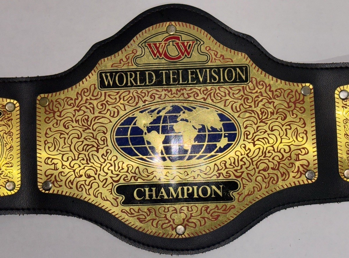 RARE VINTAGE DESIGN WCW World Television Championship Replica Belt