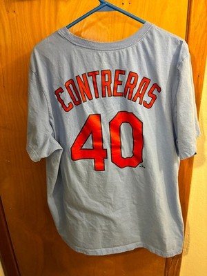 Nike St. Louis Cardinals Willson Contreras MLB Powder Blue T-Shirt Jersey 2XL