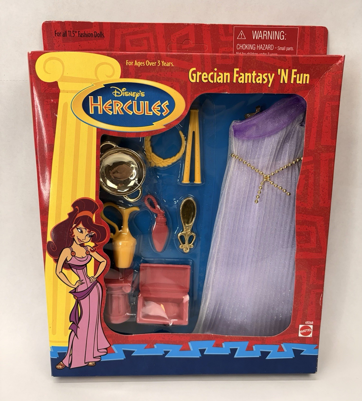 Megara Doll Grecian Fantasy 'N Fun Set, Hercules, MISB, #69268, Vintage 1996