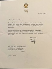 Lyndon B. Johnson 1970 Typed Letter Signed - To His Former White House Barber