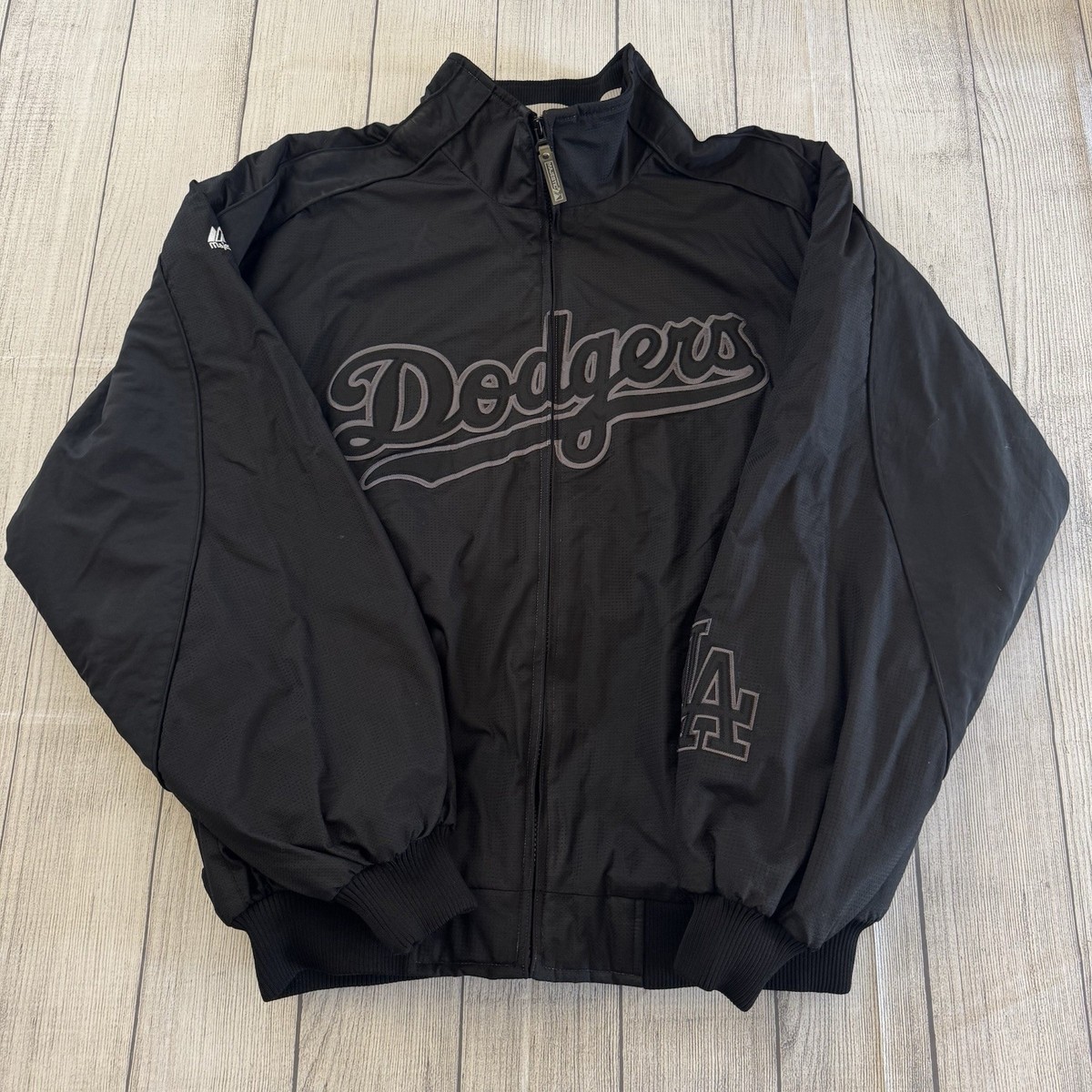 Vintage Majestic Authentic Los Angeles L.A. Dodgers Black Jacket