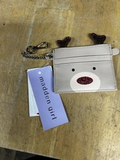 Madden Girl Reindeer-Patterned Mini Card Case Wallet Key Ring Chain $49 NEW Ns4
