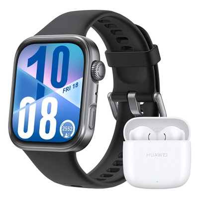 HUAWEI Watch Fit 4 Bundle Smartwatch/Fitnesstracker, schwarz