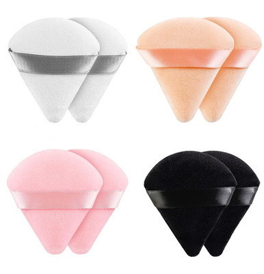 8 Pieces Triangle Powder Puff Face Soft Triangle Makeup Puff Velour Cosmetic Fou