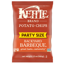 Kettle Brand Potato Chips, Backyard Barbeque Kettle Chips, Party Size, 13 oz