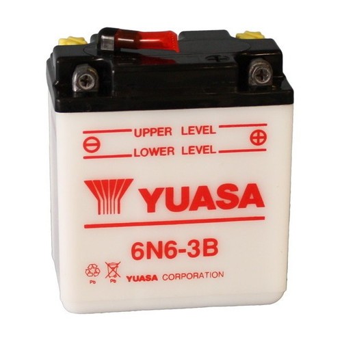 BATTERIA YUASA 6N6-3B 6V 6AH HONDA CB RS 125 1984 1988 - Photo 1/4
