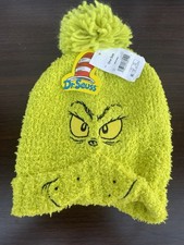 Dr Seuss The Grinch Pullover Knit Beanie Hat New Old Stock With Tags One Size
