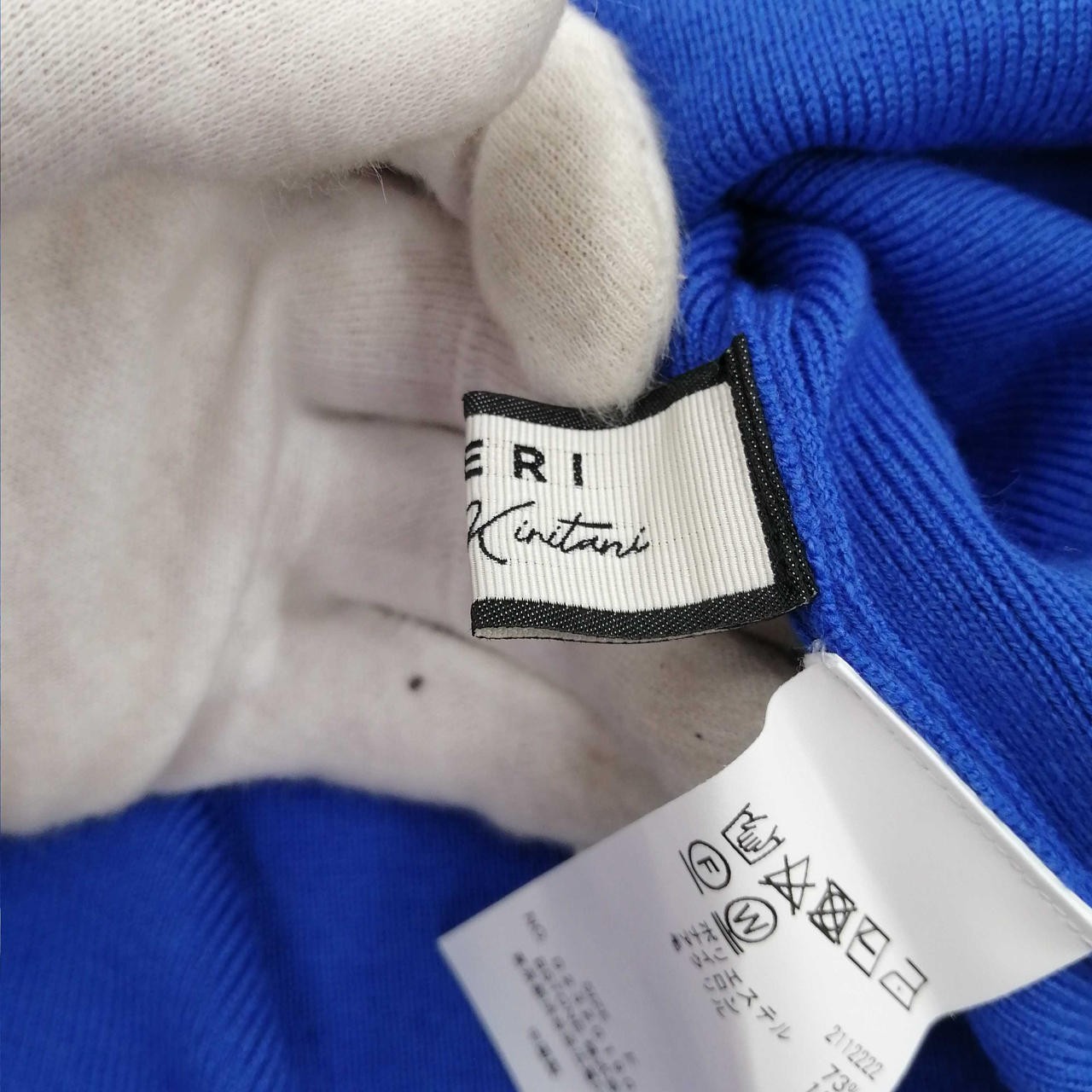 AMERI Mock Neck Sweater 02320190930 BLU Size : Fr… - image 7