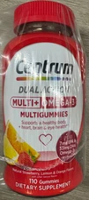 12 Centrum Multigummies Multi+ Omega 3 Dual Action Strawberry/Lemon/Orange 110Ct
