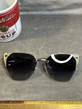 Bvlgari 6116 Sunglasses Gold 278 8G Authentic 63mm Preloved GUC Cateye RARE HTF