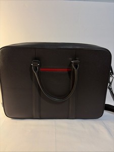 Maverick & Co. Brown Leather Briefcase for 15" Laptop, Padded, Solid