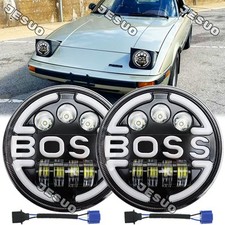 For Mazda Rx-7 1979-1985 Led Headlights 7inch High-low Beam Drl Turn Angel Eyes