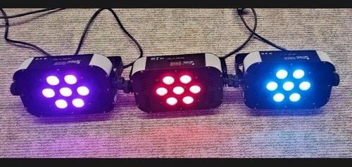 3x Stairville Led Flood Panel 7x3W, Bühnenbeleuchtung, LED Fluter,DMX