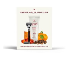 Cremo Heritage Red Men's Handle Razor, 1 5 Blade Razor Shave Cream Set 6 oz