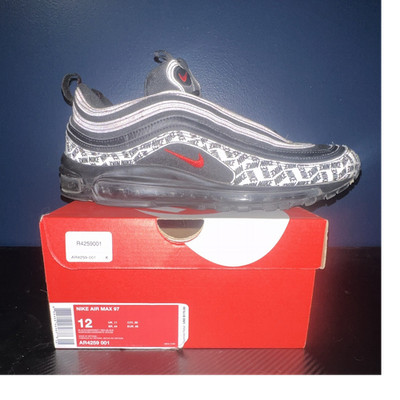 Nike Air Max 97 Men s Low Top Sneakers Black/University Red AR4259-001