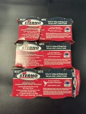 Lot Of 3 Sterno Canned Heat 2 Pack Cooking Fuel 7oz Each Camping Stove 