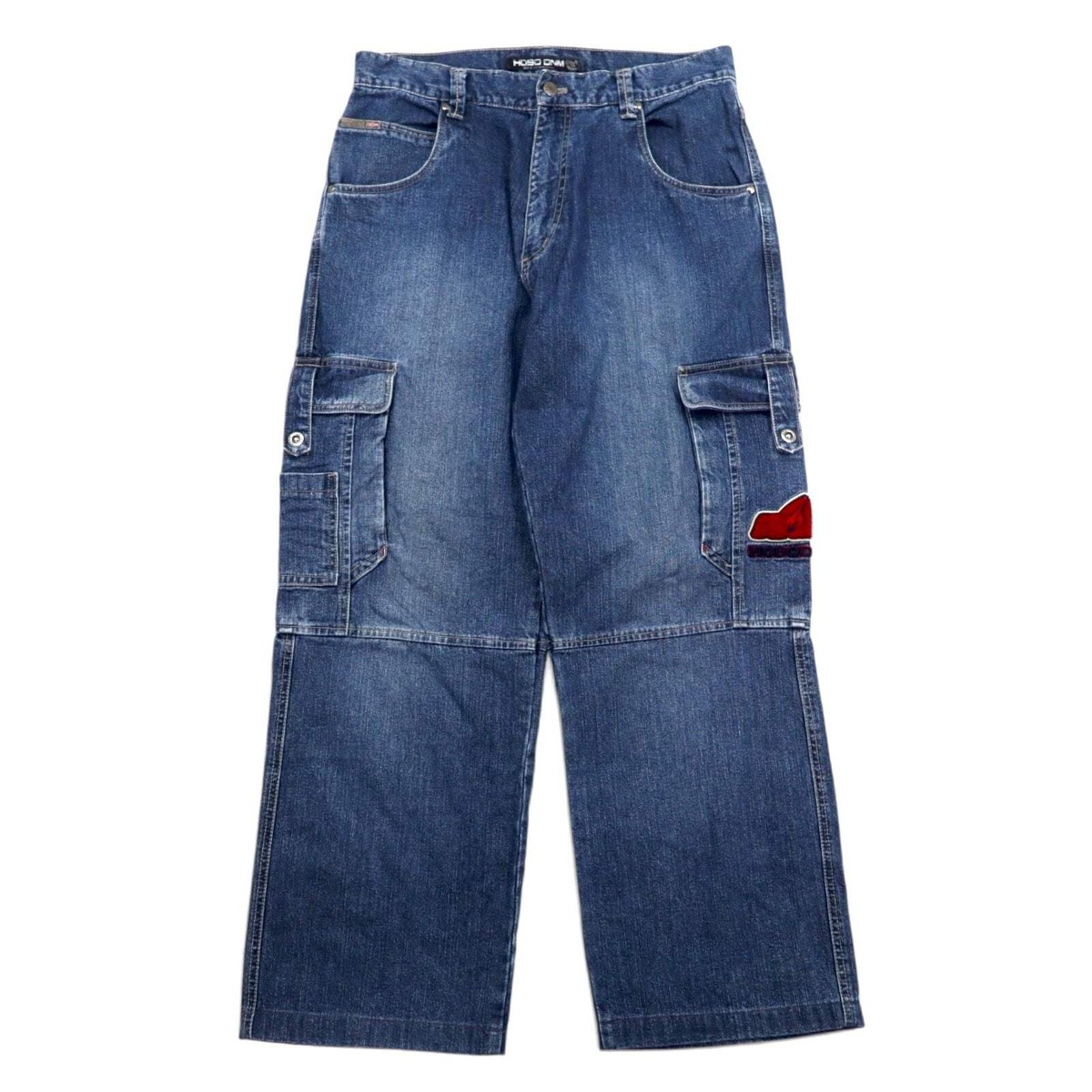 HOBO DNM 90's Baggy Wide Denim Cargo Pants 86 Blue Cotton | eBay