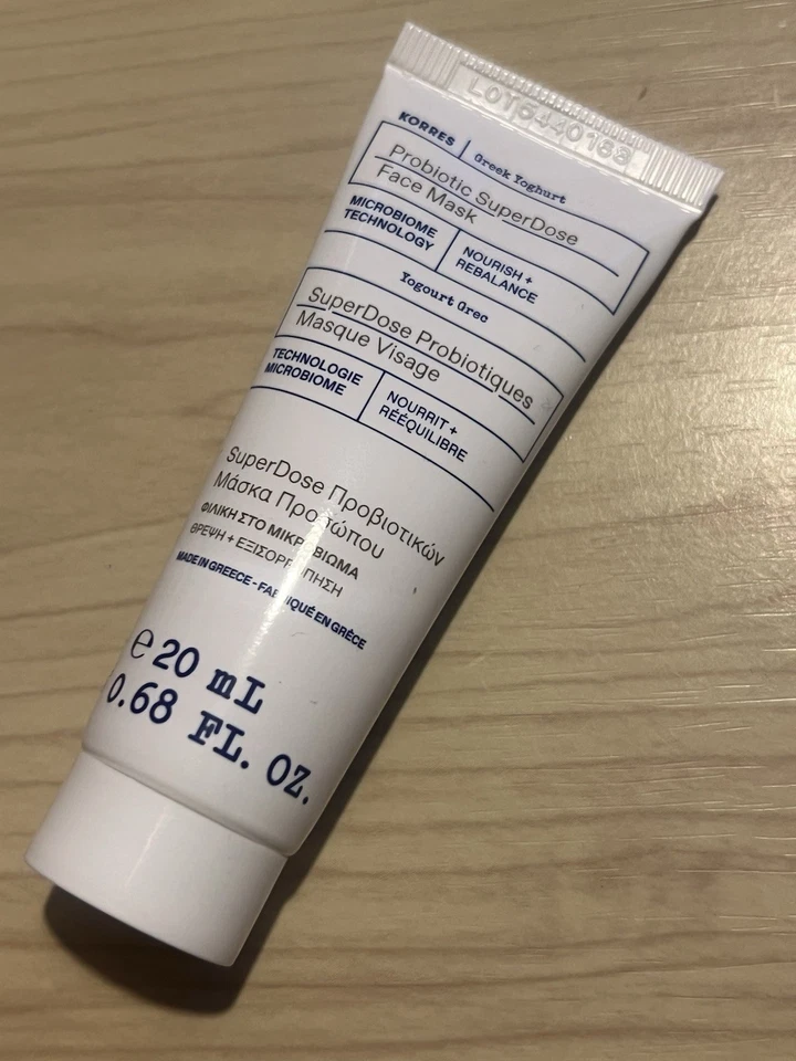 Korres Probiotic SuperDose Greek Yoghurt Face Mask 20ml Foil Sealed RRP £19.50 - Image 4 of 4